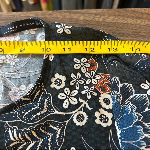 ❤️ Zara Floral Long Sleeve Dress - Black, Blue, Orange M - Picture 6 of 12